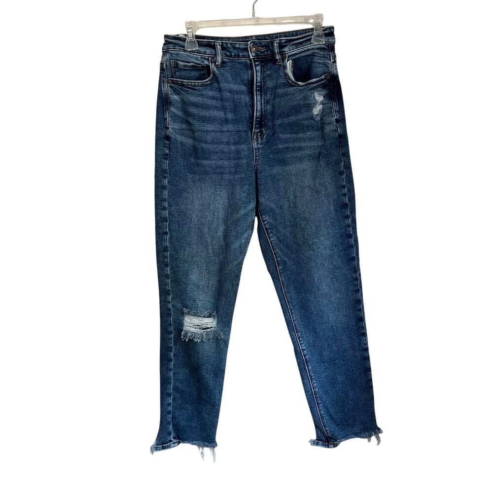American Eagle Highest Rise Mom Straight Leg Women's Blue Jeans Size 8